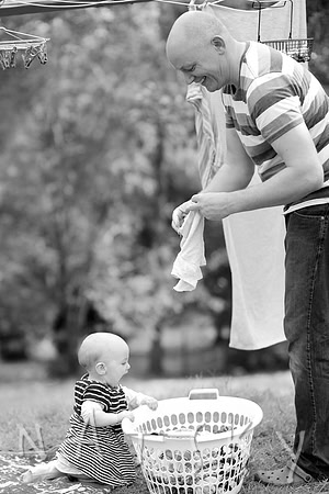 hanging out the washing